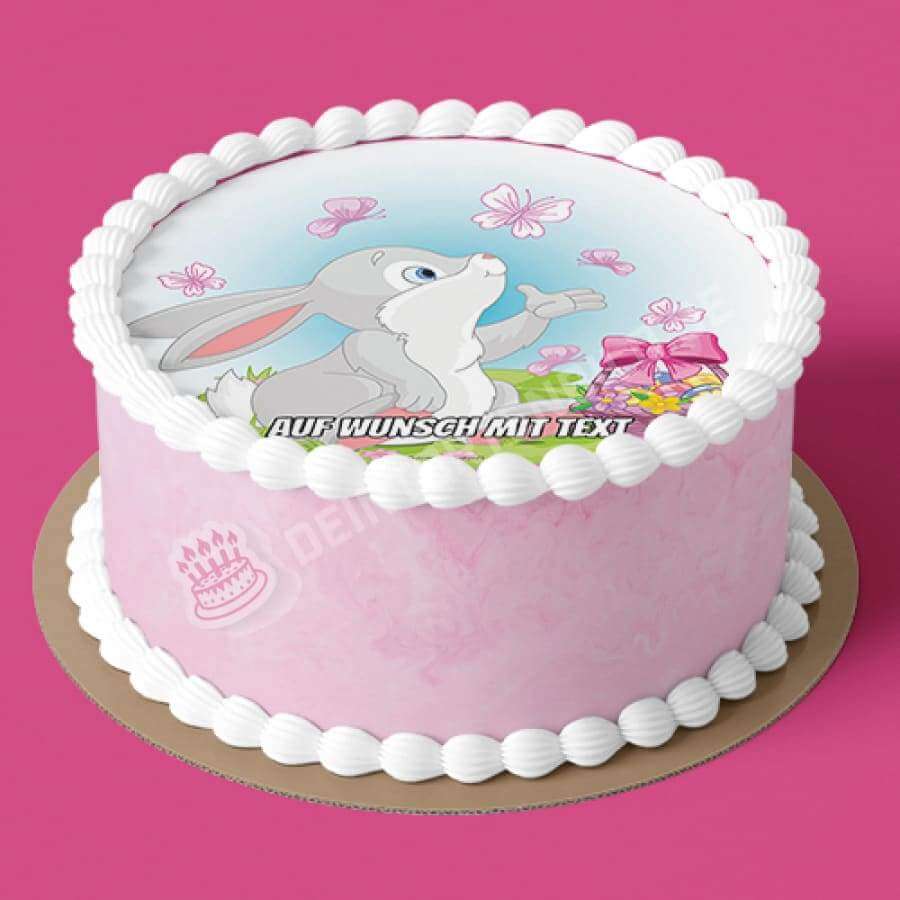 Motiv: Ostern - Osterhase mit Schmetterlingen - Hochwertige und individuelle Tortenaufleger für jeden Anlass
Tortenaufleger Osterhase mit Schmetterlingen 20cm Kreis
Unsere Tortenaufleger sind ein ideales Geschenk - Tortenbild - DeintortenbildOstern - Osterhase mit Schmetterlingen