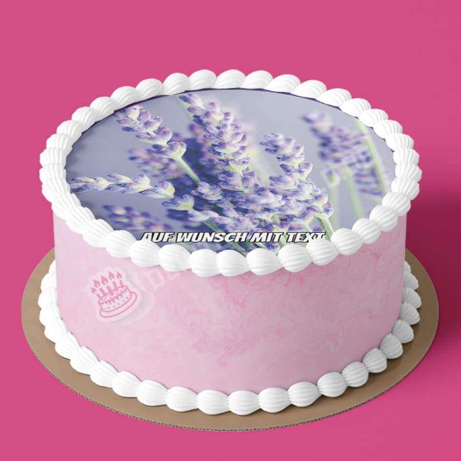 Motiv: Lavendel - Hochwertige und individuelle Tortenaufleger für jeden Anlass
Tortenaufleger Lavendel in 20cm Kreis
Unsere Tortenaufleger sind ein ideales Geschenk für besondere Men - Tortenbild - DeintortenbildMotiv