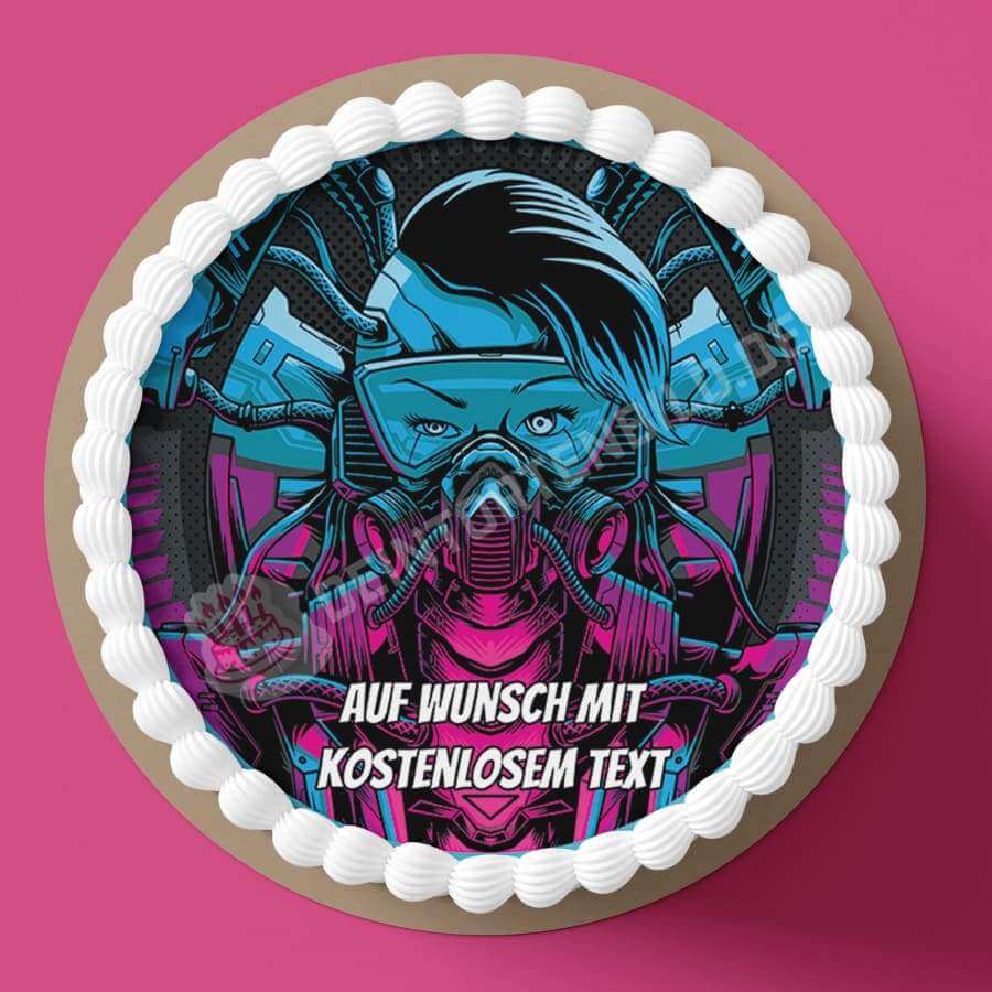 Motiv: Cyberpunk Frau - Hochwertige und individuelle Tortenaufleger für jeden Anlass
Tortenaufleger Cyberpunk Frau 20cm Kreis
Unsere Tortenaufleger sind ein ideales Geschenk für besondere - Tortenbild - DeintortenbildCyberpunk Frau