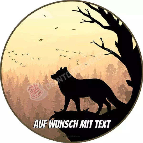 Motiv: Waldtier vor Sonnenuntergang - Hochwertige und individuelle Tortenaufleger für jeden Anlass
Tortenaufleger Waldtier vor Sonnenuntergang in 20cm Kreis
Ein Aufleger mit fünf verschiedenen Waldtiere - Tortenbild - DeintortenbildWaldtier vor Sonnenuntergang