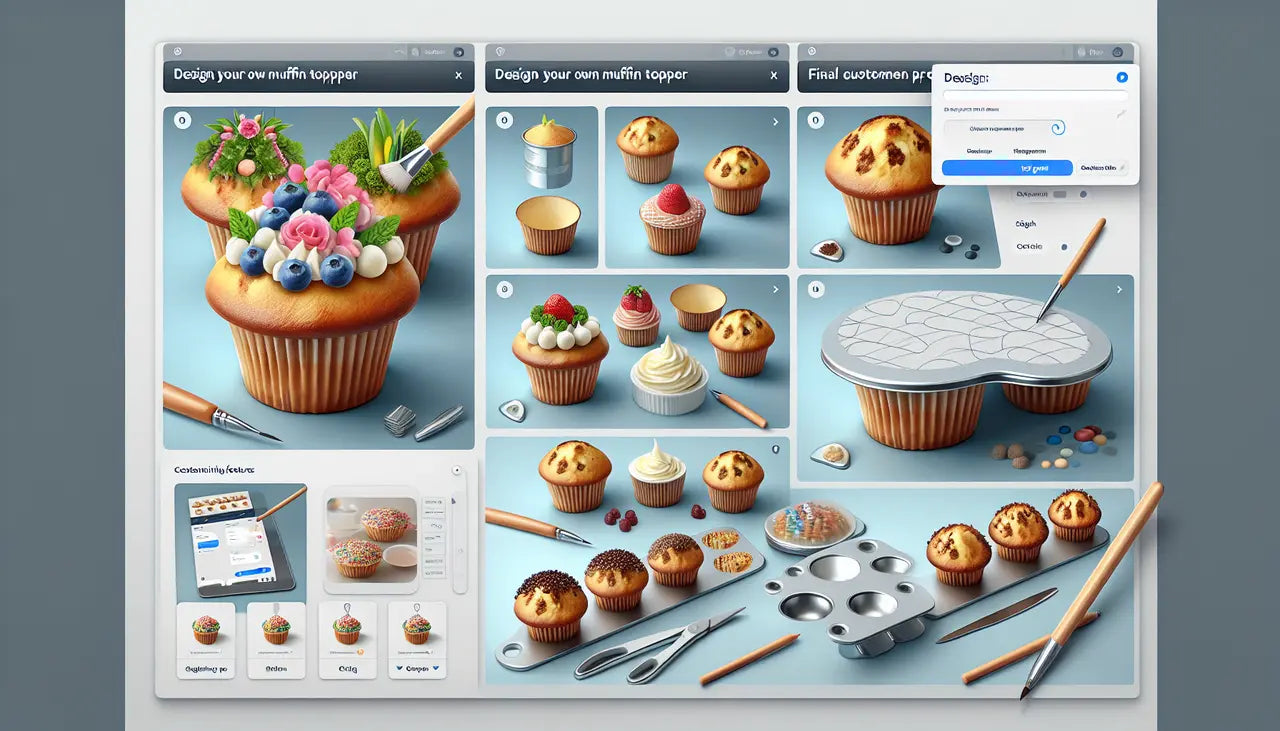 Gestalte deine eigenen Muffinaufleger aus essbarem Papier online