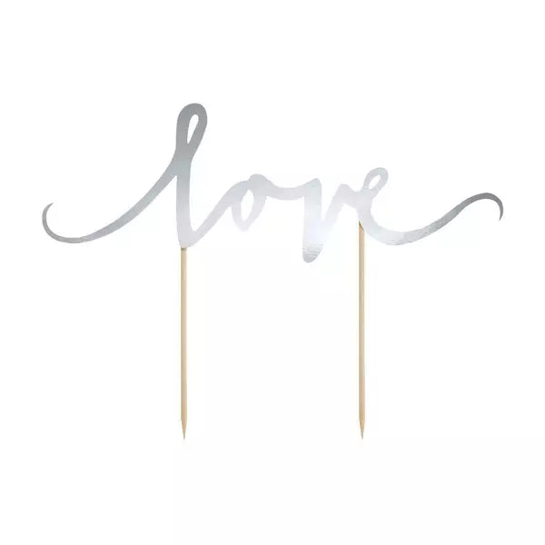 PARTYDECO CAKE TOPPER LOVE- SILVER - Dieser elegante LOVE Cake Topper von PartyDeco ist perfekt für Hochzeitstorten und mehr!
Größe: ca. 17 cm hoch - Cake-Topper - PartyDecoPARTYDECO CAKE TOPPER LOVE- SILVER