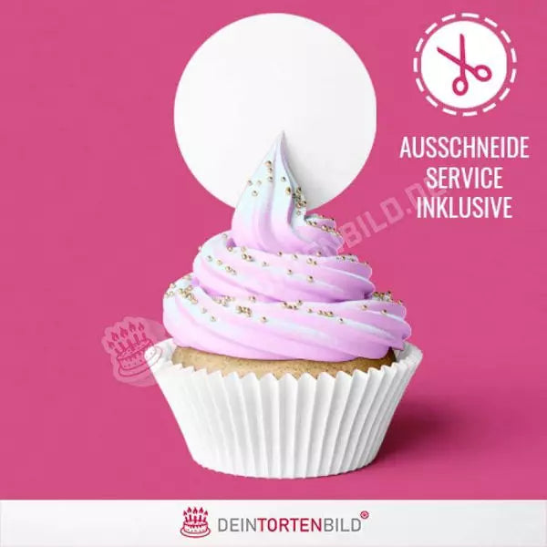 Muffinaufleger als Kreis - Muffinaufleger als Kreis für jeden Anlass
Unsere Muffinaufleger sind das ideale Geschenk für besondere Menschen und ein Highlight auf Cupcakes und Muffins. Präsentie - Online-Designer - DeintortenbildMuffinaufleger als Kreis