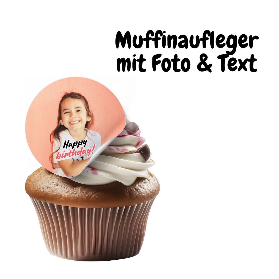 Tortenbild mit Foto und Text (Gestaltungsservice) - Unsere personalisierten Tortenaufleger und Muffinaufleger sind perfekt für jede Feier! Egal ob Geburtstag, Hochzeit oder Jubiläum, mit Ihrem Wunschfoto und Text mach - Foto Tortenaufleger - Deintortenbild.deTortenbild mit Foto und Text (Gestaltungsservice)