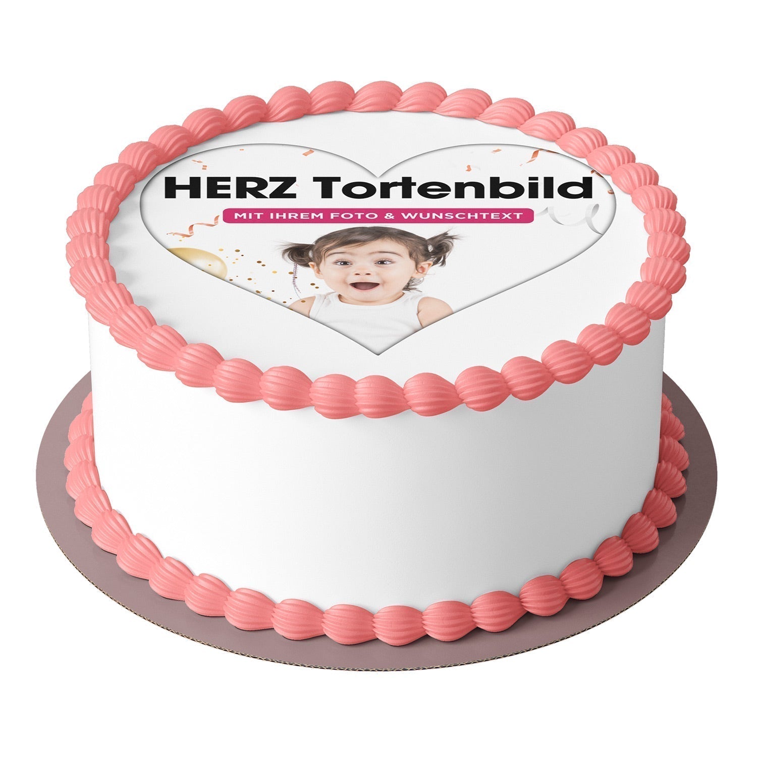 Individuelle Tortenaufleger Herz mit FotoHochwertige und individuelle Tortenaufleger in Herzform für jeden Anlass
Unsere Tortenaufleger mit eigenem Foto sind ein ideales Geschenk für besondere Menschen und Online-DesignerDeintortenbildIndividuelle Tortenaufleger Herz mit Foto