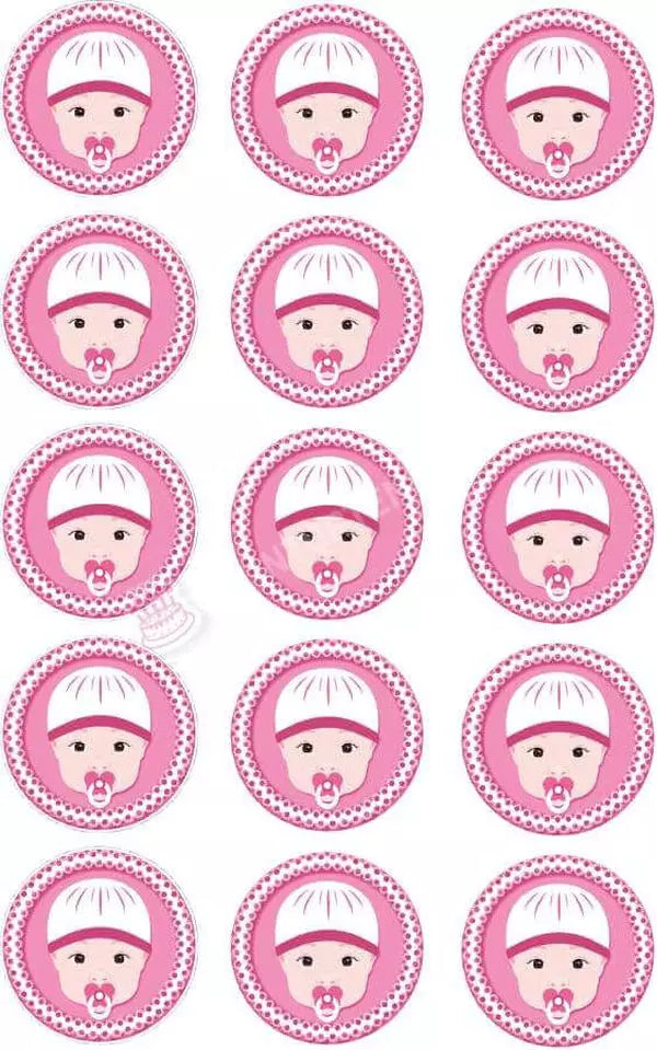 Muffinaufleger Motiv: Baby Mädchen - Deintortenbild.de Tortenaufleger aus Esspapier: Oblatenpapier / 15 Stück x 5cm, Oblatenpapier / 24 Stück x 4cm, Zuckerpapier / 15 Stück x 5cm, Zuckerpapier / 24 Stück x 4cm, Fondantpapier / 15 Stück x 5cm, Fondantpapier / 24 Stück x 4cm