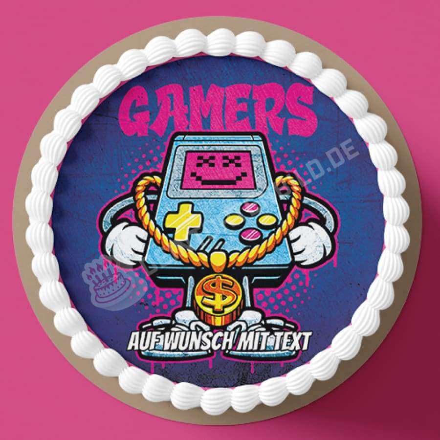 Motiv: Gamers Graffiti - Hochwertige und individuelle Tortenaufleger für jeden Anlass
Tortenaufleger Gamers Graffiti in 20cm Kreis 
Unsere Tortenaufleger sind ein ideales Geschenk für besond - Tortenbild - DeintortenbildGamers Graffiti