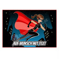 Rechteck Motiv: Superwoman Held - Deintortenbild.de Tortenaufleger aus Esspapier: Oblate, Zuckerpapier, Fondantpapier