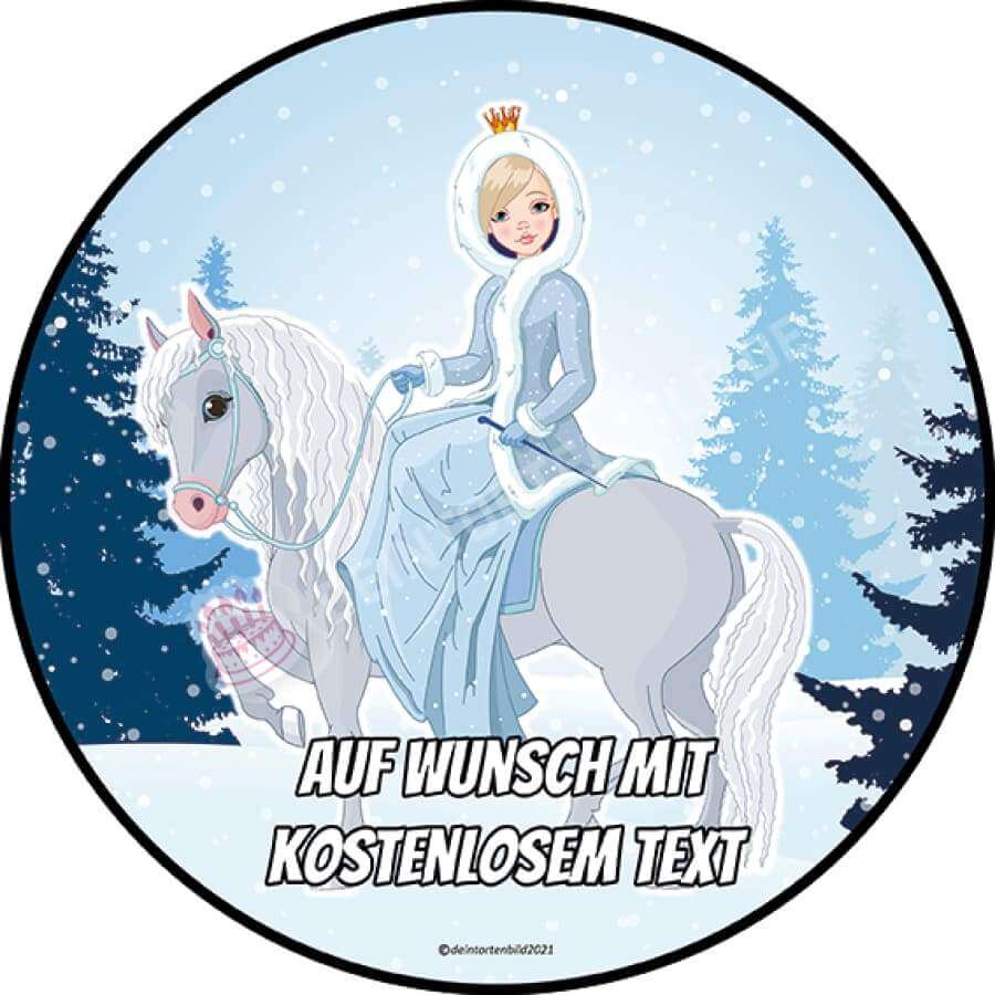 Motiv: Prinzessin auf Pferd - Hochwertige und individuelle Tortenaufleger für jeden Anlass
Tortenaufleger Prinzessin auf Pferd in 20cm Kreis 
Unsere Tortenaufleger sind ein ideales Geschenk für b - Tortenbild - DeintortenbildPrinzessin auf Pferd