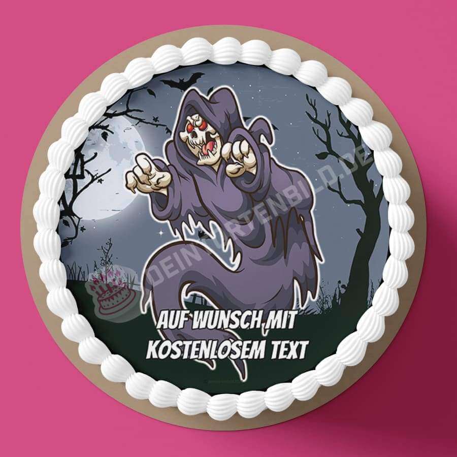 Motiv: Halloween - Cartoon Geist - Hochwertige und individuelle Tortenaufleger für jeden Anlass
Tortenaufleger Halloween - Cartoon Geist in 20cm Kreis 
Unsere Tortenaufleger sind ein ideales Geschenk  - Tortenbild - DeintortenbildHalloween - Cartoon Geist