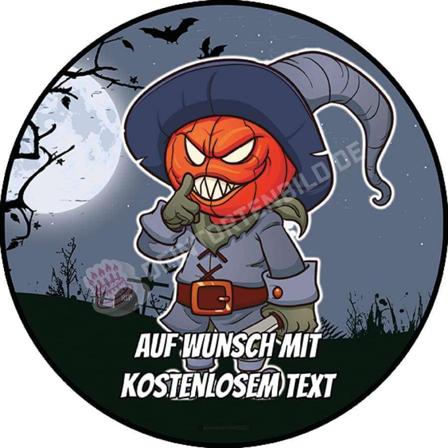 Motiv: Halloween - Cartoon Kürbiskopf - Hochwertige und individuelle Tortenaufleger für jeden Anlass
Tortenaufleger Halloween - Cartoon Kürbiskopf in 20cm Kreis 
Unsere Tortenaufleger sind ein ideales Gesc - Tortenbild - DeintortenbildHalloween - Cartoon