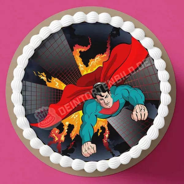 Motiv: Superman HeroHochwertige und individuelle Tortenaufleger für jeden Anlass
Tortenaufleger Superman Hero in 20cm Kreis
Unsere Tortenaufleger sind ein ideales Geschenk für besondereTortenbildDeintortenbildSuperman Hero