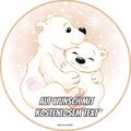 Motiv: Eisbär mit Baby - Hochwertige und individuelle Tortenaufleger für jeden Anlass
Tortenaufleger Eisbär mit Baby 20cm Kreis 
Unsere Tortenaufleger sind ein ideales Geschenk für besondere - Tortenbild - Deintortenbildmit Baby