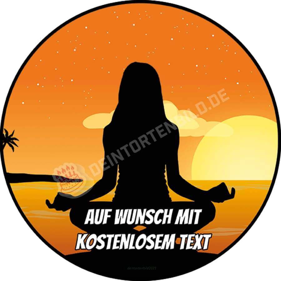 Motiv: Meditation bei Sonnenaufgang - Hochwertige und individuelle Tortenaufleger für jeden Anlass
Tortenaufleger Meditation bei Sonnenaufgang in 20cm Kreis 
Unsere Tortenaufleger sind ein ideales Gesche - Tortenbild - DeintortenbildMeditation bei Sonnenaufgang