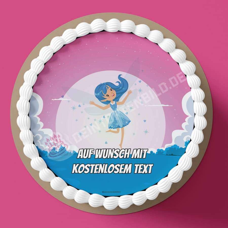 Motiv: Cartoon Fee BlauHochwertige und individuelle Tortenaufleger für jeden Anlass
Tortenaufleger Cartoon Fee Blau in 20cm Kreis 
Unsere Tortenaufleger sind ein ideales Geschenk für besonTortenbildDeintortenbildCartoon Fee Blau