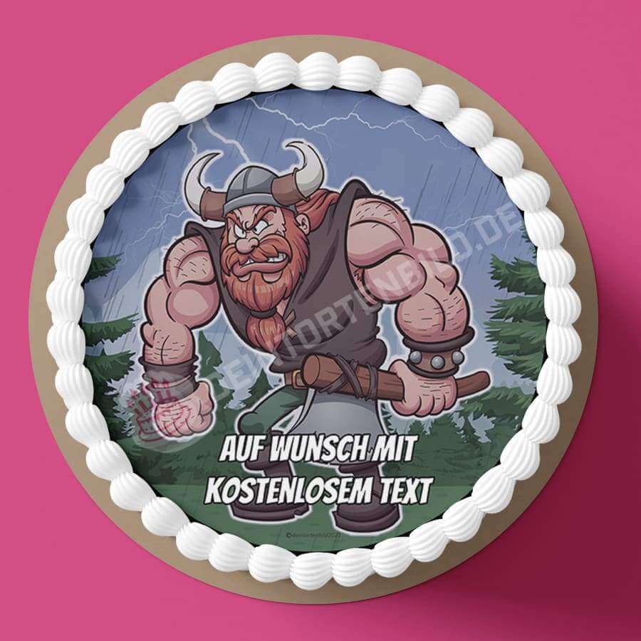 Motiv: Fantasy - Cartoon Wikinger - Hochwertige und individuelle Tortenaufleger für jeden Anlass
Tortenaufleger Fantasy - Cartoon Wikinger in 20cm Kreis 
Unsere Tortenaufleger sind ein ideales Geschenk - Tortenbild - DeintortenbildFantasy - Cartoon Wikinger