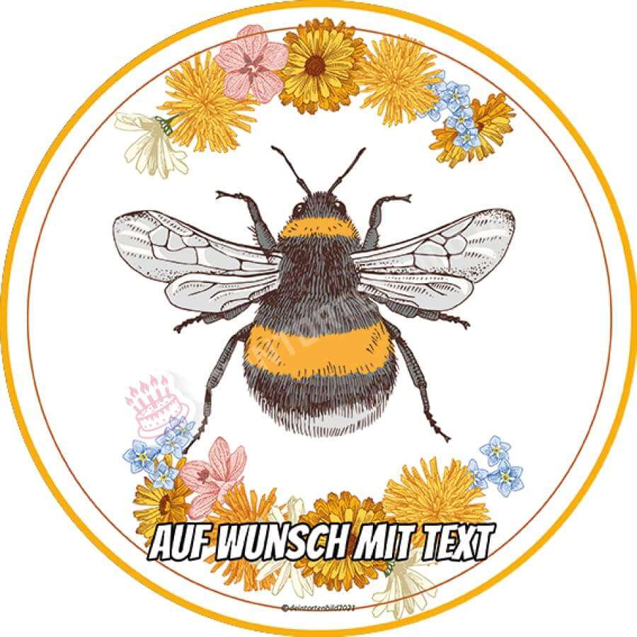 Motiv: Hummel - Hochwertige und individuelle Tortenaufleger für jeden Anlass
Tortenaufleger Hummel 20cm Kreis 
Unsere Tortenaufleger sind ein ideales Geschenk für besondere Menschen - Tortenbild - DeintortenbildMotiv