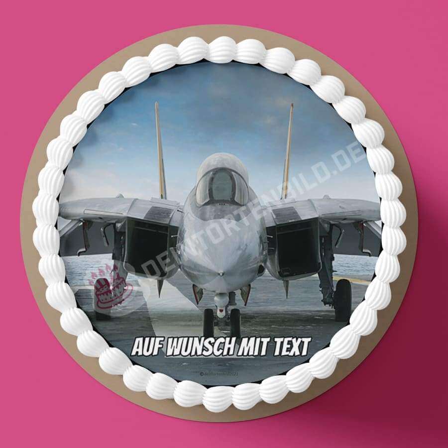 Motiv: Kampfjet Vorne - Hochwertige und individuelle Tortenaufleger für jeden Anlass
Tortenaufleger Kampfjet  Vorne 20cm Kreis 
Unsere Tortenaufleger sind ein ideales Geschenk für besondere - Tortenbild - DeintortenbildKampfjet Vorne