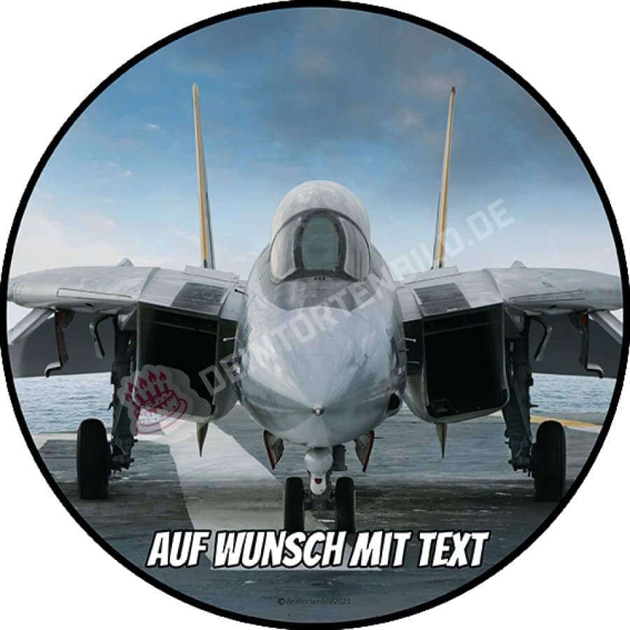 Motiv: Kampfjet Vorne - Hochwertige und individuelle Tortenaufleger für jeden Anlass
Tortenaufleger Kampfjet  Vorne 20cm Kreis 
Unsere Tortenaufleger sind ein ideales Geschenk für besondere - Tortenbild - DeintortenbildKampfjet Vorne