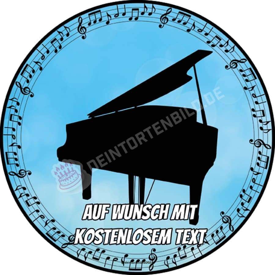 Motiv: Musik - Klavier - Hochwertige und individuelle Tortenaufleger für jeden Anlass
Tortenaufleger Musik - Klavier in 20cm Kreis 
Unsere Tortenaufleger sind ein ideales Geschenk für besond - Tortenbild - DeintortenbildMusik - Klavier