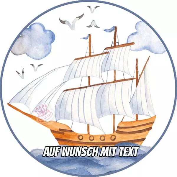 Motiv: Wasserfarben Segelschiff - Hochwertige und individuelle Tortenaufleger für jeden Anlass
Tortenaufleger Wasserfarben Segelschiff in 20cm Kreis
Unsere Tortenaufleger sind ein ideales Geschenk fü - Tortenbild - DeintortenbildWasserfarben Segelschiff