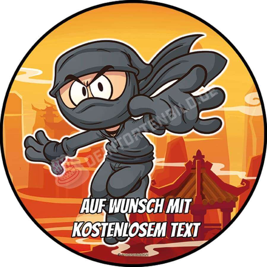 Motiv: Ninja (Version3) von Deintortenbild – Tortenaufleger, Tortenfoto, Tortenbild, personalisiert & individuell bei Deintortenbild.de