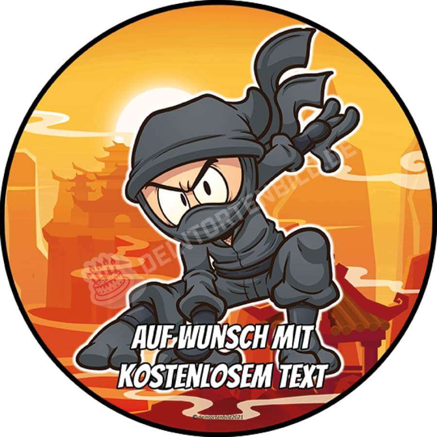 Motiv: Ninja (Version1) von Deintortenbild – Tortenaufleger, Tortenfoto, Tortenbild, personalisiert & individuell bei Deintortenbild.de