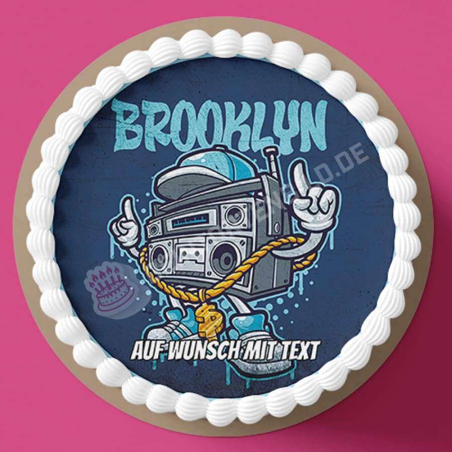 Motiv: Hip Hop Brooklyn Graffiti - Hochwertige und individuelle Tortenaufleger für jeden Anlass
Tortenaufleger Hip Hop Brooklyn Graffiti in 20cm Kreis 
Unsere Tortenaufleger sind ein ideales Geschenk  - Tortenbild - DeintortenbildHip Hop Brooklyn Graffiti