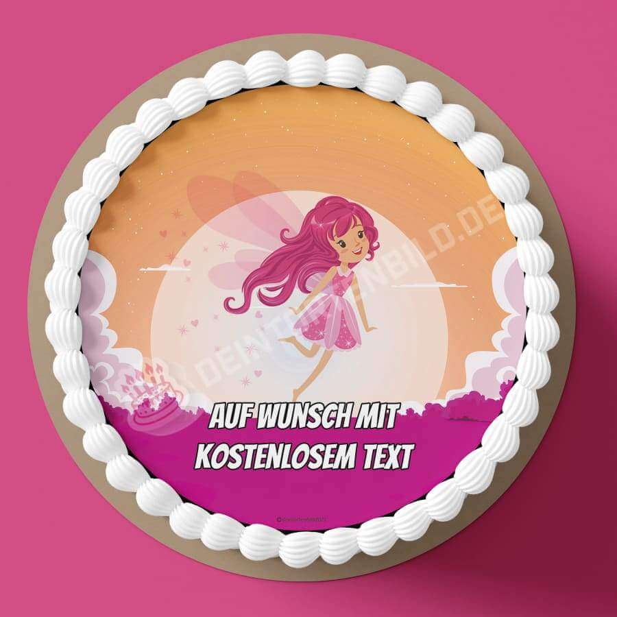 Motiv: Cartoon Fee RosaHochwertige und individuelle Tortenaufleger für jeden Anlass
Tortenaufleger Cartoon Fee Rosa in 20cm Kreis 
Unsere Tortenaufleger sind ein ideales Geschenk für besonTortenbildDeintortenbildCartoon Fee Rosa