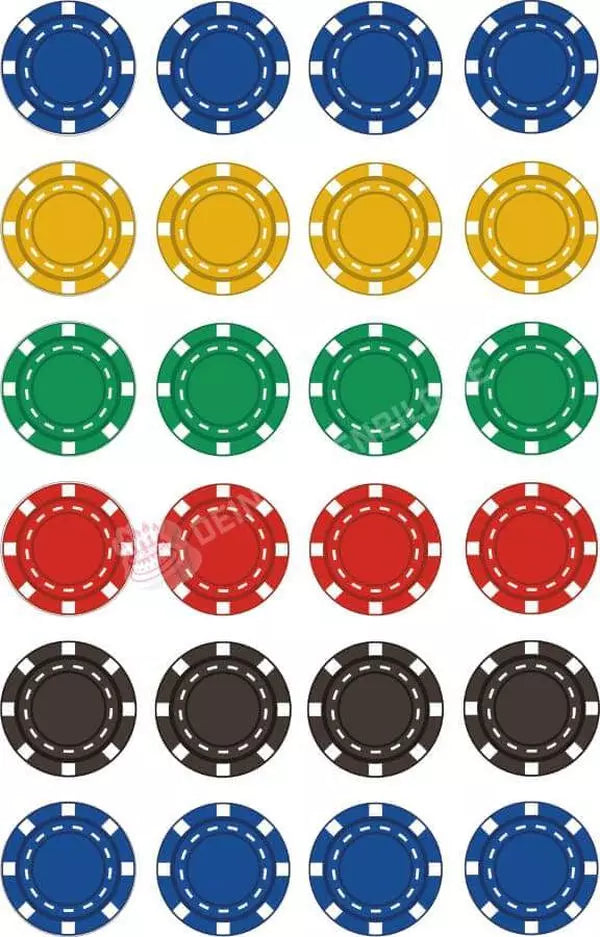 Muffinaufleger Motiv: Poker Chips - Deintortenbild.de Tortenaufleger aus Esspapier: Oblatenpapier / 15 Stück x 5cm, Oblatenpapier / 24 Stück x 4cm, Zuckerpapier / 15 Stück x 5cm, Zuckerpapier / 24 Stück x 4cm, Fondantpapier / 15 Stück x 5cm, Fondantpapier / 24 Stück x 4cm