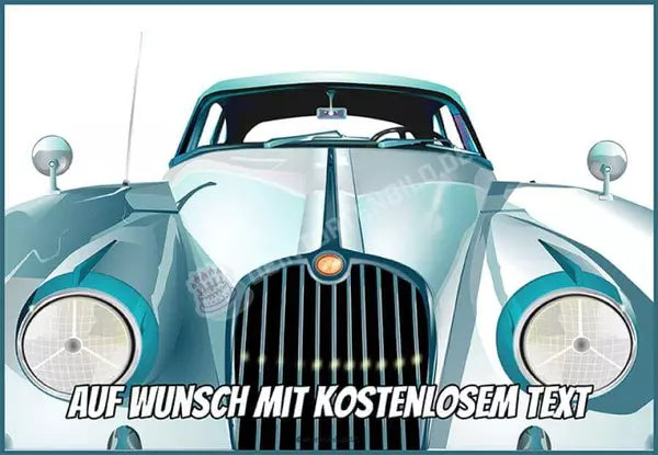 Rechteck Motiv: Oldtimer Auto - Deintortenbild.de Tortenaufleger aus Esspapier: Oblatenpapier, Zuckerpapier, Fondantpapier