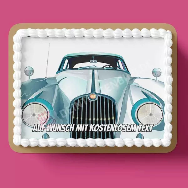 Rechteck Motiv: Oldtimer Auto - Deintortenbild.de Tortenaufleger aus Esspapier: Oblatenpapier, Zuckerpapier, Fondantpapier