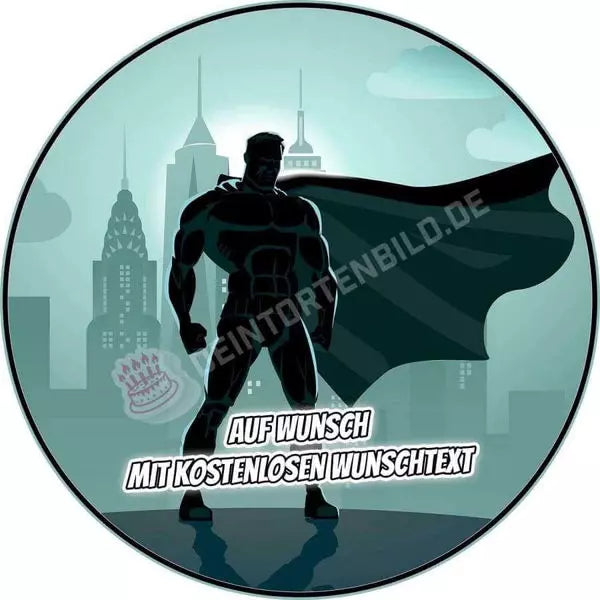 Motiv: Superhero blackHochwertige und individuelle Tortenaufleger für jeden Anlass
Tortenaufleger Superhero black in 20cm Kreis
Unsere Tortenaufleger sind ein ideales Geschenk für besondeTortenbildDeintortenbildSuperhero black