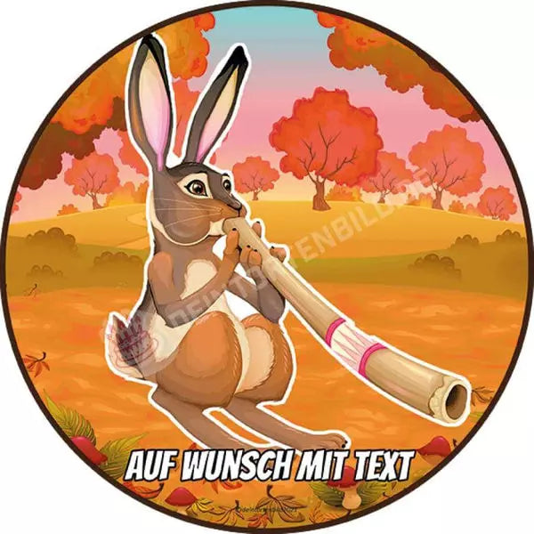 Motiv: Tierkonzert - Hase Didgeridoo - Hochwertige und individuelle Tortenaufleger für jeden Anlass
Tortenaufleger Tierkonzert - Hase Didgeridoo 20cm Kreis 
Unsere Tortenaufleger sind ein ideales Geschenk - Tortenbild - DeintortenbildTierkonzert - Hase Didgeridoo