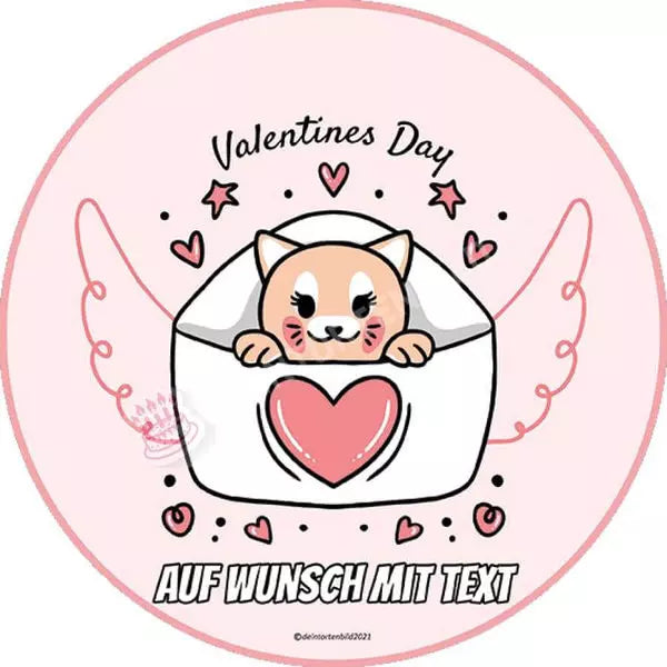 Motiv: Valentinstag - Katzenbrief - Hochwertige und individuelle Tortenaufleger für jeden Anlass
Tortenaufleger Valentinstag - Katzenbrief 20cm Kreis 
Unsere Tortenaufleger sind ein ideales Geschenk fü - Tortenbild - DeintortenbildValentinstag - Katzenbrief