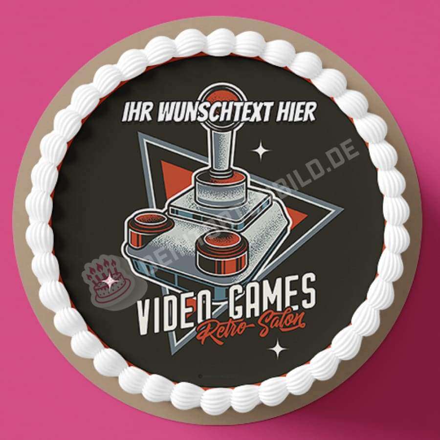 Motiv: Retro Video Games Joystick - Hochwertige und individuelle Tortenaufleger für jeden Anlass
Tortenaufleger Retro Video Games Joystick in 20cm Kreis 
Unsere Tortenaufleger sind ein ideales Geschenk - Tortenbild - DeintortenbildRetro Video Games Joystick