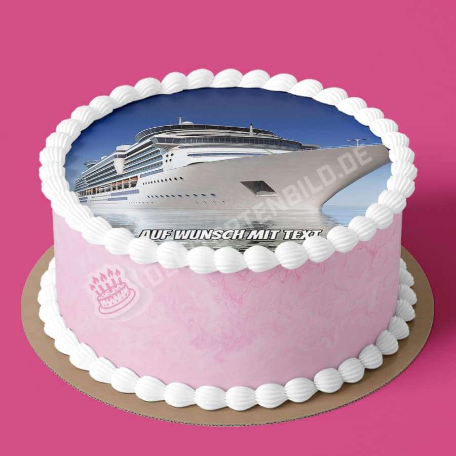 Motiv: Kreuzfahrtschiff - Deintortenbild.de Tortenaufleger aus Esspapier: Oblatenpapier, Zuckerpapier, Fondantpapier