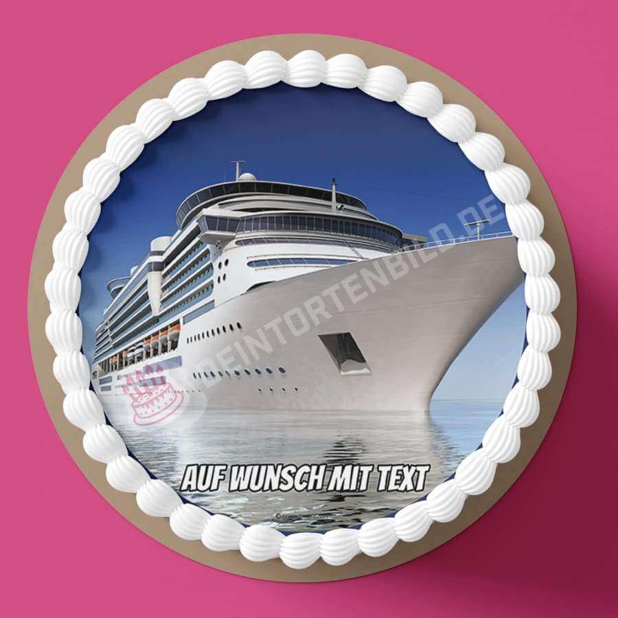 Motiv: Kreuzfahrtschiff - Deintortenbild.de Tortenaufleger aus Esspapier: Oblatenpapier, Zuckerpapier, Fondantpapier