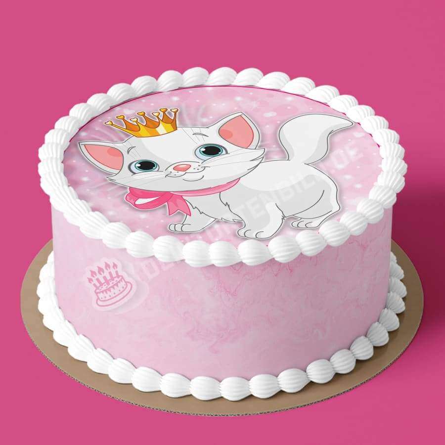 Motiv: Katzenprinzessin - Deintortenbild.de Tortenaufleger aus Esspapier: Oblate, Zuckerpapier, Fondantpapier