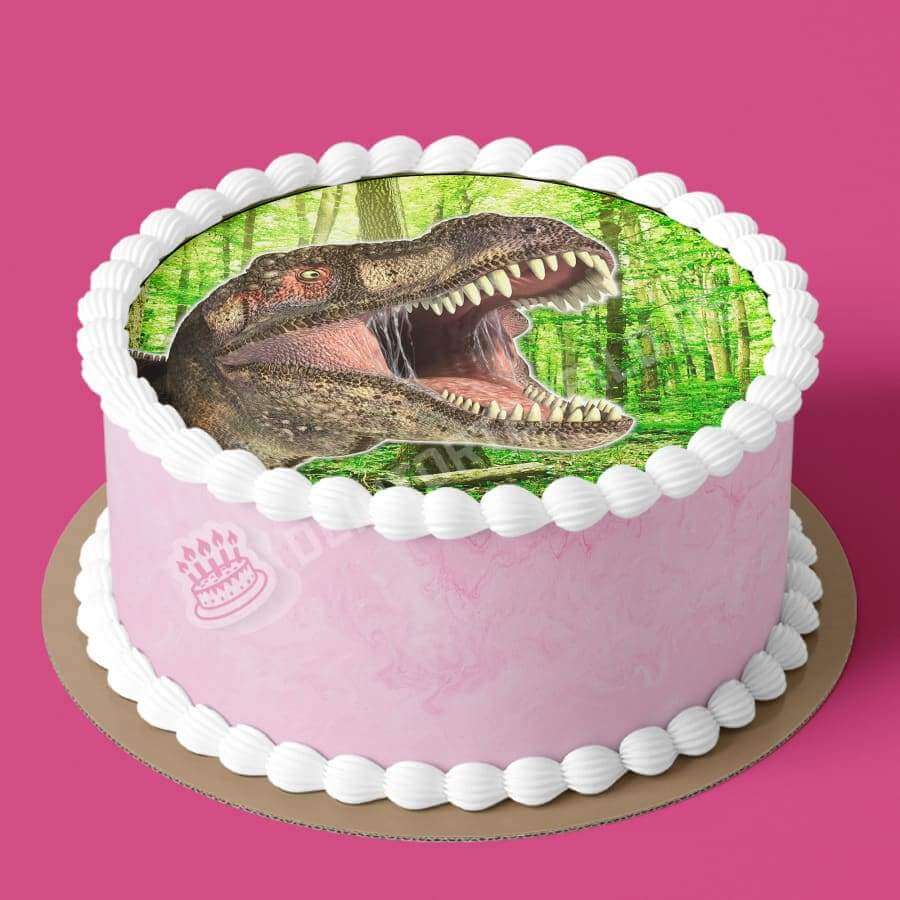 Motiv: Dinosaurier - Deintortenbild.de Tortenaufleger aus Esspapier: Oblate, Zuckerpapier, Fondantpapier