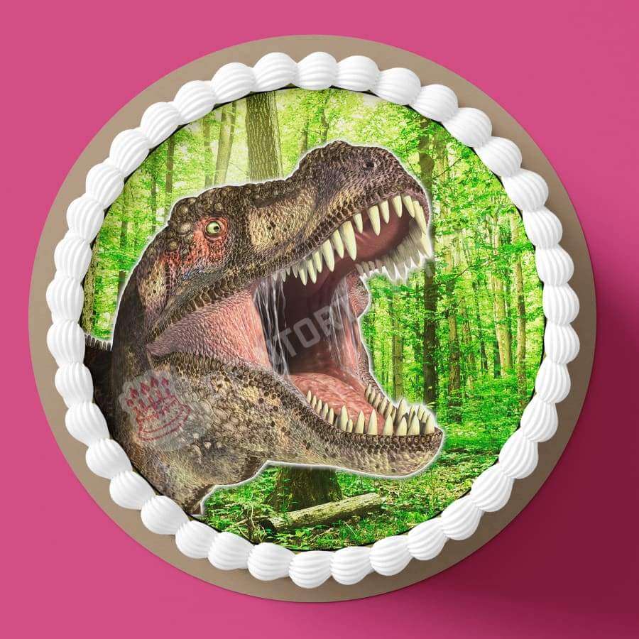 Motiv: Dinosaurier - Deintortenbild.de Tortenaufleger aus Esspapier: Oblate, Zuckerpapier, Fondantpapier