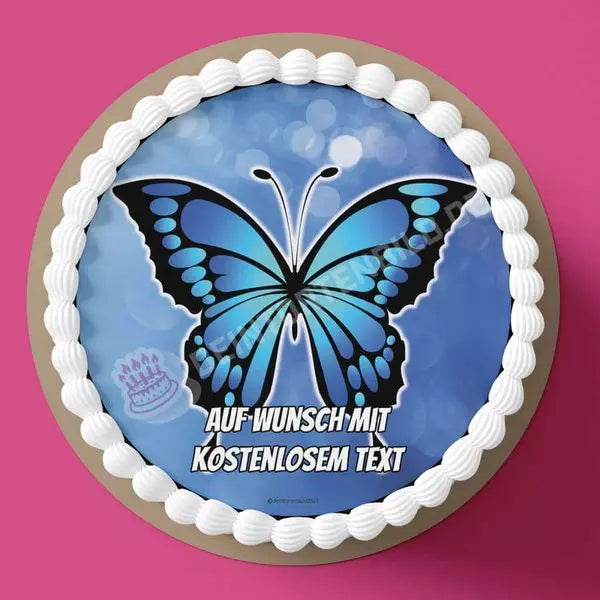 Motiv: Schmetterling Blau von Deintortenbild – Tortenaufleger, Tortenfoto, Tortenbild, personalisiert & individuell bei Deintortenbild.de