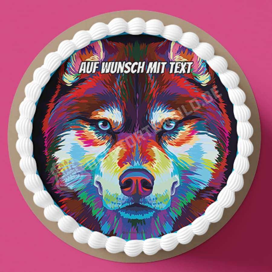 Motiv: Husky Hund Bunt - Hochwertige und individuelle Tortenaufleger für jeden Anlass
Tortenaufleger Husky Hund Bunt 20cm Kreis 
Unsere Tortenaufleger sind ein ideales Geschenk für besondere - Tortenbild - DeintortenbildHusky Hund Bunt