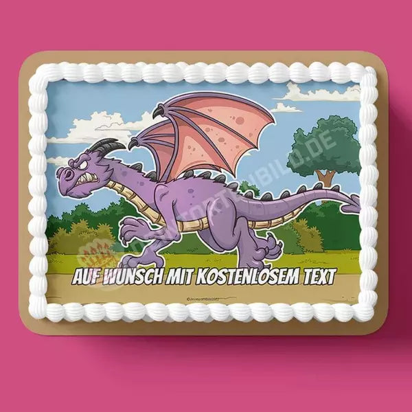 Rechteck Motiv: Cartoon Drache Lila - Hochwertige und individuelle Tortenaufleger für jeden Anlass
Tortenaufleger Cartoon Drache Lila in 26cm x 18cm Rechteck
Unsere Tortenaufleger sind ein ideales Gesche - A4 Tortenbild - DeintortenbildCartoon Drache Lila