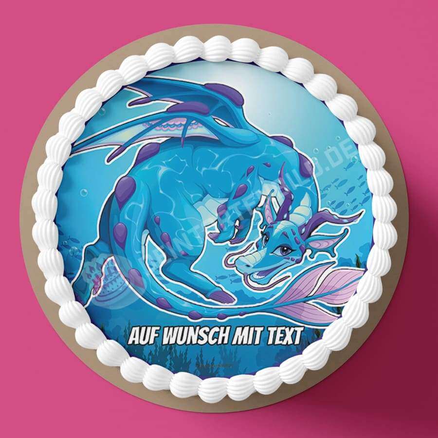 Motiv: Märchen Wasserdrache von Deintortenbild – Tortenaufleger, Tortenfoto, Tortenbild, personalisiert & individuell bei Deintortenbild.de