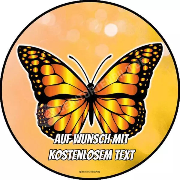 Motiv: Schmetterling Orange von Deintortenbild – Tortenaufleger, Tortenfoto, Tortenbild, personalisiert & individuell bei Deintortenbild.de