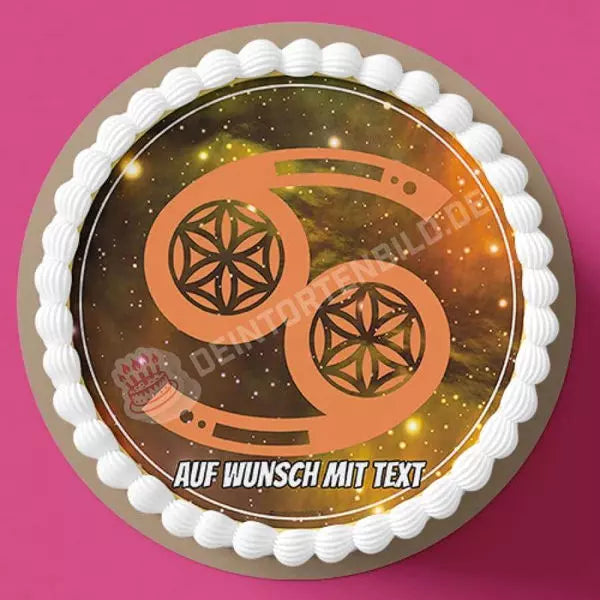 Motiv: Sternzeichen Symbol Krebs - Hochwertige und individuelle Tortenaufleger für jeden Anlass
Tortenaufleger Sternzeichen Symbol Krebs 20cm Kreis 
Unsere Tortenaufleger sind ein ideales Geschenk für - Tortenbild - DeintortenbildSternzeichen Symbol Krebs