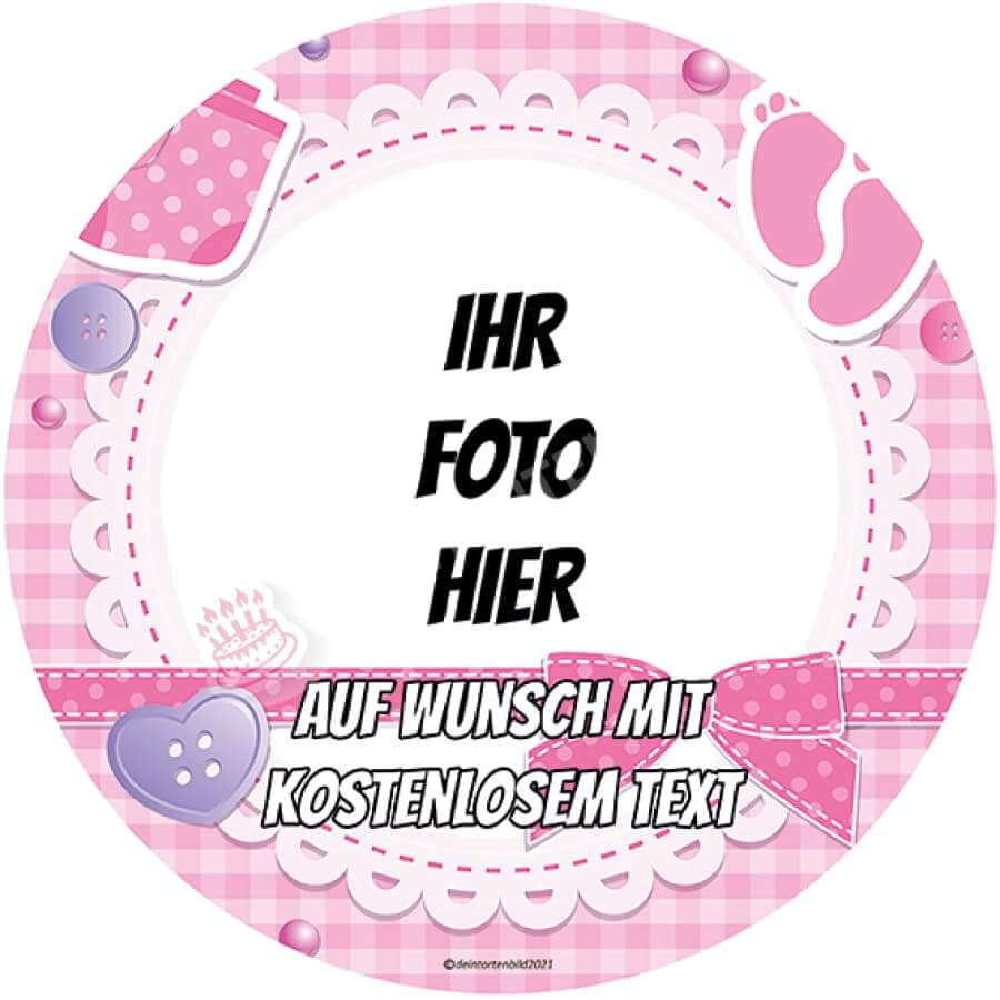 Motiv: Baby Mädchen Fotomotiv (Version2) von Deintortenbild – Tortenaufleger, Tortenfoto, Tortenbild, personalisiert & individuell bei Deintortenbild.de