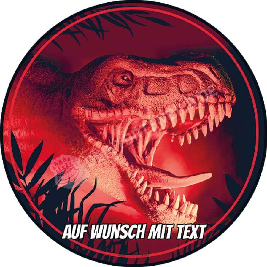 Motiv: Angestrahlter T-Rex Dino Kopf - Hochwertige und individuelle Tortenaufleger für jeden Anlass
Tortenaufleger Angestrahlter T-Rex Dino Kopf in 20cm Kreis 
Dieser Tortenaufleger mit einem gefährlichen - Tortenbild - Deintortenbild-Rex Dino Kopf