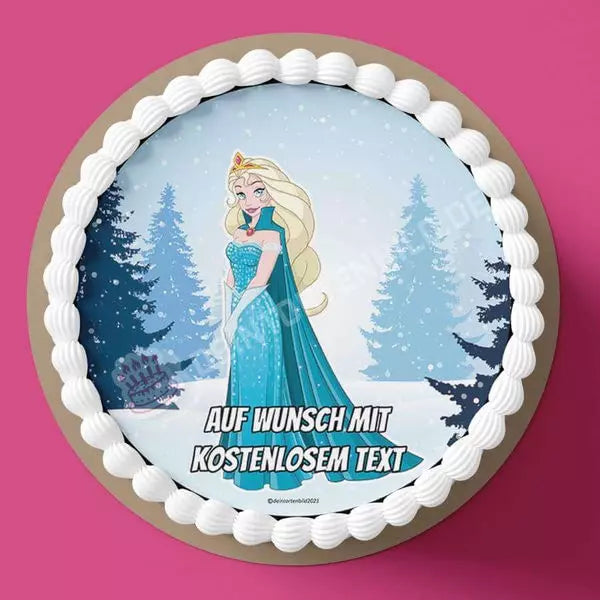 Motiv: Schneekönigin - Deintortenbild.de Tortenaufleger aus Esspapier: Oblatenpapier, Zuckerpapier, Fondantpapier